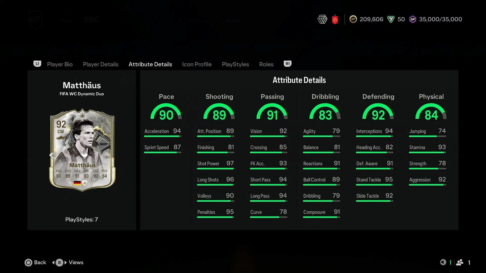 Comparison with Previous Matthäus Cards