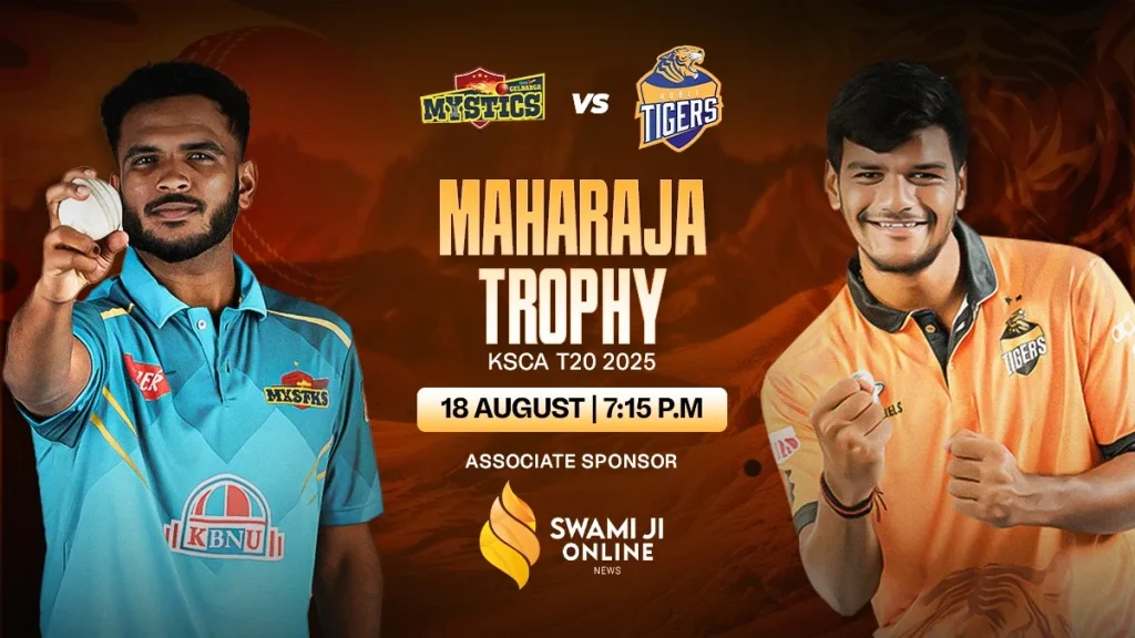Maharaja T20 Trophy 2025 Match 16: Gulbarga Mystics vs Hubli Tigers Prediction, Pitch Report, and Streaming