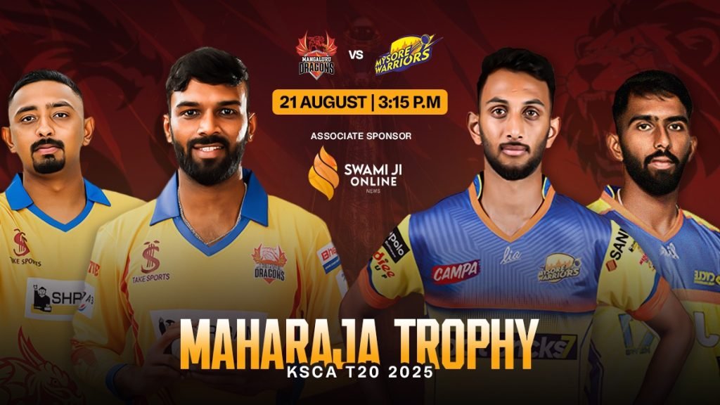 Maharaja T20 Trophy 2025 Match 21: Mangalore Dragons vs Mysore Warriors Prediction, Pitch Report, and More