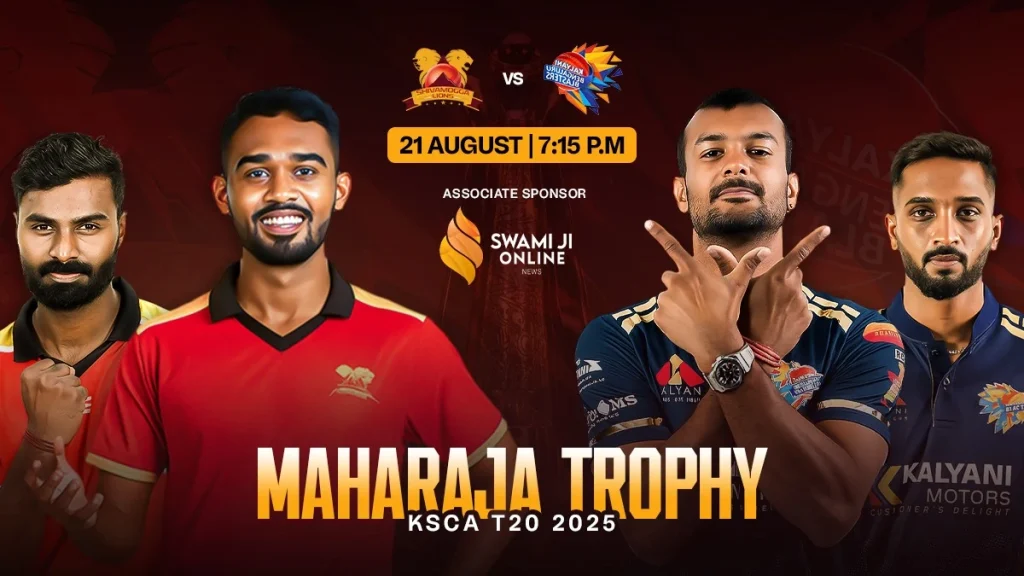 Maharaja T20 Trophy 2025 Match 22: Bengaluru Blaters vs Shivamogga Lions Prediction, Pitch Report, Streaming, and More