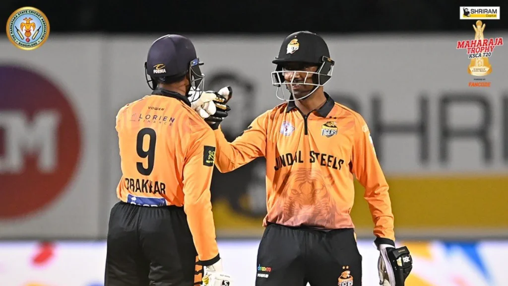 Maharaja T20 Trophy 2025 Match 12: Mysore Warriors vs Hubli Tigers Recap, Tigers won by 7 wickets